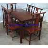 紅木仿古家具雞翅木餐桌，紅酸枝餐桌七件套