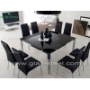 供應(yīng)餐廳餐桌、客廳餐臺、玻璃餐桌、玻璃參天