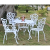 鑄鋁家具廠(chǎng)家直銷(xiāo) 白色鑄鋁經(jīng)典款式 庭院家具