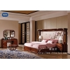 高檔紅木家具品牌-瀚晟堂蝶戀花新中式紅木床，大果紫檀家具