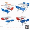 快餐桌椅 員工食堂餐桌椅 學(xué)校餐桌，連體餐桌椅