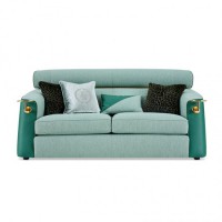 廣東天一美家意式輕奢風(fēng)綠色雙人位沙發(fā)