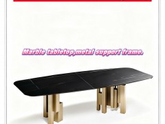 Luxury-Style Metal Dining Table